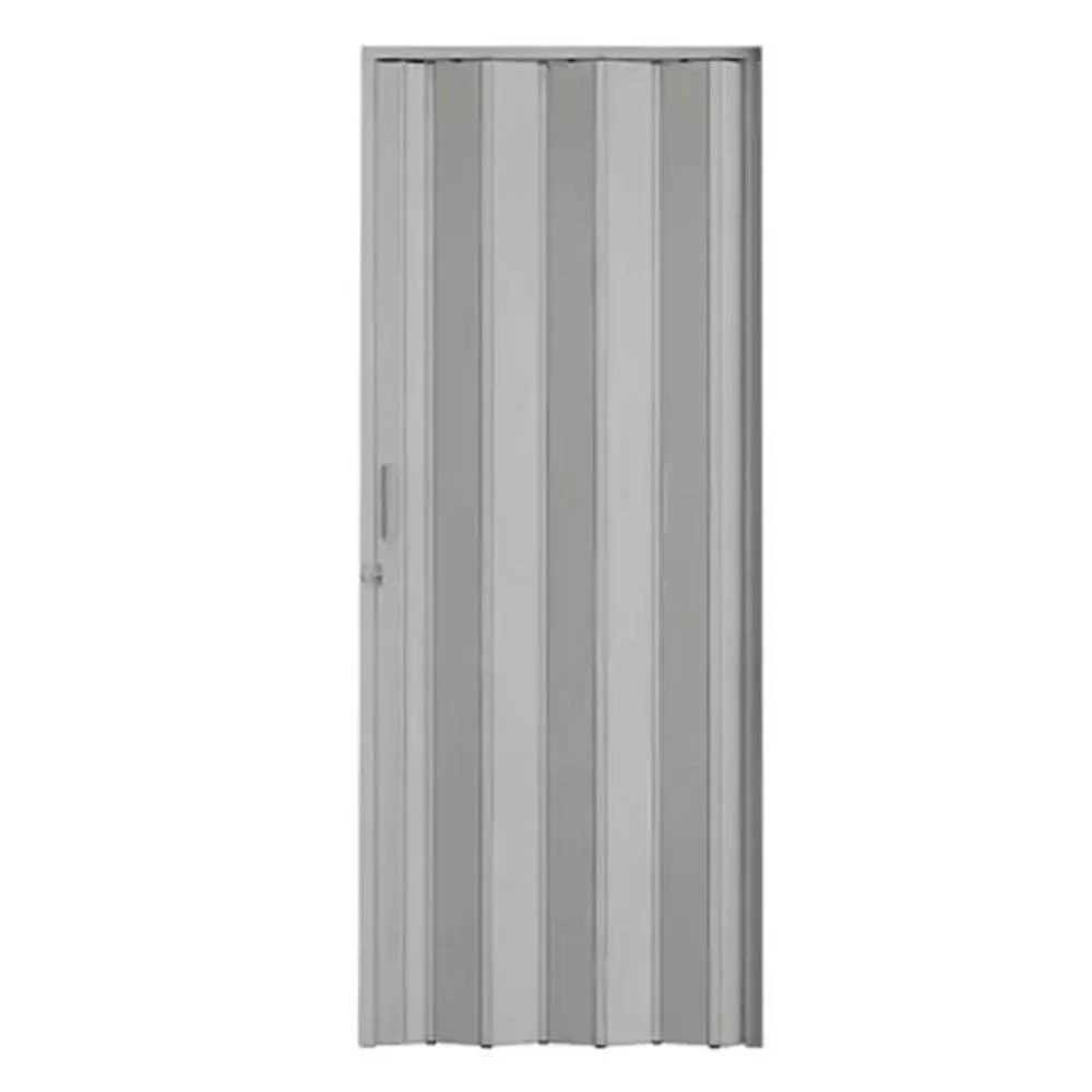 Porta Sanfonada PVC 0,60X210 Cinza PERFILPLAST